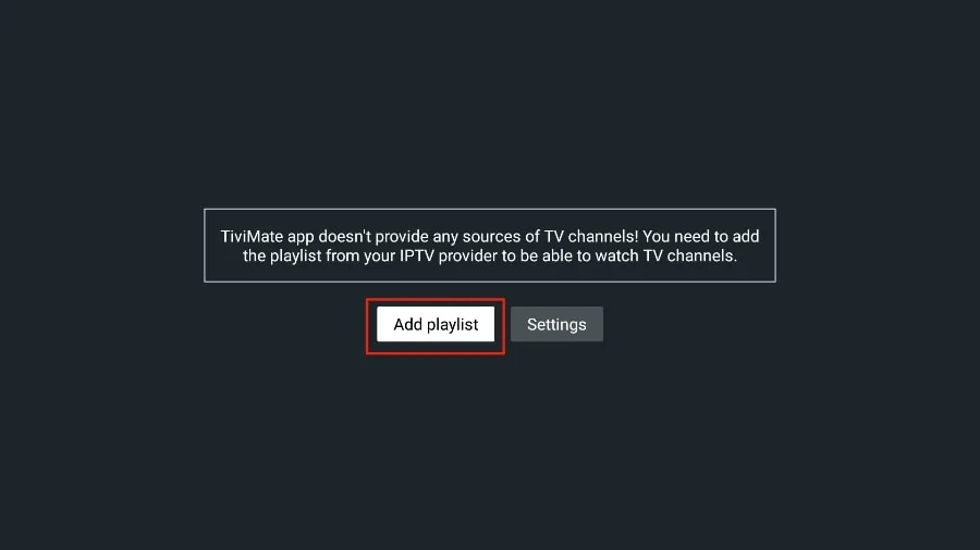 How to Install Tivimate on Android 2 select add playlist tivimate